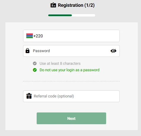 Enter phone number